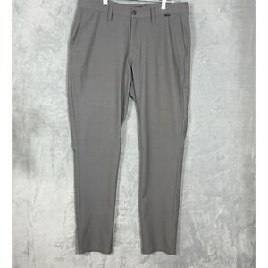 Travis Mathew Pants Mens 34x32 Gray Micro Stripe Performance Stretch Golf Preppy